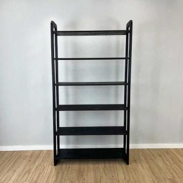 Imagem de Estante 6 Prateleiras de Madeira Pinus Linea Ample Preto - ArtFactory 