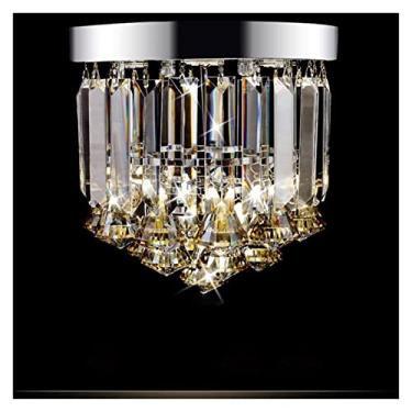 Imagem de Lustre moderno LED, luzes de teto LED de cristal modernas compatíveis com lâmpada de teto de cristal para sala de estar, decoração para casa, lustre LED moderno, luminária retrô