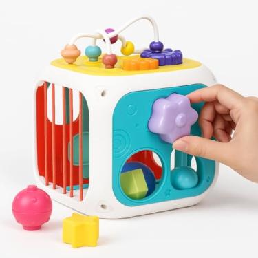 Imagem de Cubo Multiatividades LYZZY – Brinquedo Educativo Sensorial e Musical para Bebês 12 Meses | Estimula Coordenação Motora, Criatividade e Descoberta – Aprendizado Montessori Divertido