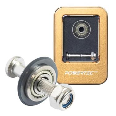 Imagem de POWERTEC PRO Extreme Roda de pontuação de carboneto de tungstênio com revestimento de titânio preto - Roda de corte de azulejos de 22 mm com parafuso para cortadores manuais de azulejo, porcelana