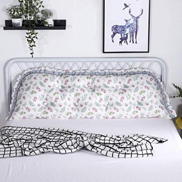 Imagem de Almofada de encosto de cabeça de algodão, almofada de cabeceira de sofá, almofada de cintura grande estofada, removível e lavável - g 1,7 m (67 polegadas) (K 1,1 m))