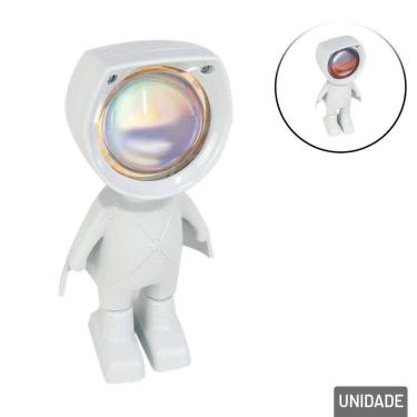 Imagem de Luminária de Mesa com Projetor 13,5cm Astronauta - Tudo em Caixa