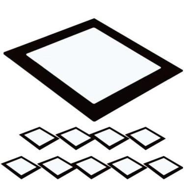 Imagem de Kit 10 Painéis Plafon Led Embutir Quadrado Preto 12w Frio 6500k - Maxx