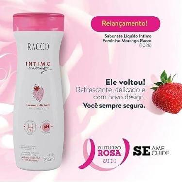 Imagem de Sabonete Intimo Morango Racco 210ml Ph Balanceado Feminino