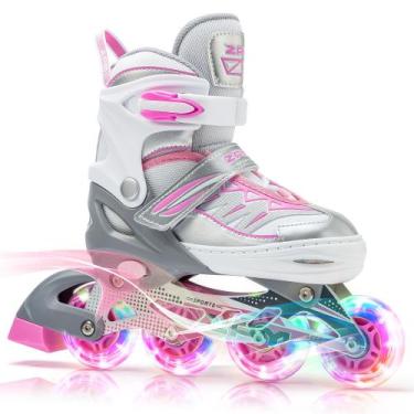 Imagem de Patins em linha 2PM SPORTS Cytia Girls ajustáveis com rodas leves