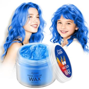 Imagem de Magic Master Keratin Cera De Coloração Capilar Temporária, Tintura Cabelo Para Modelagem Natural Tratada, Creme Em Gel Instantâneo Crianças, 3,4 Fl Oz, Presentes Meninas, Festa, Cosplay, Infantil (A