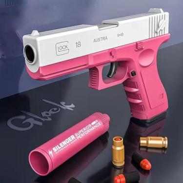 Imagem de Genérico Pistola de Brinquedo Dardos com Cápsula (Rosa)