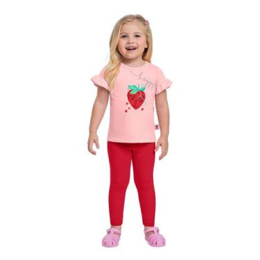 Imagem de Conjunto Blusa e Legging Menina Bee Loop, Rosa, 2