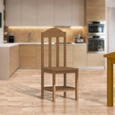 Imagem de Kit Com 2 Cadeiras De Jantar Madeira Maciça Safira Sem Estofado S/estofado