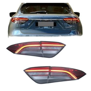Imagem de Compatível com Maserati Levante 2016-2020 Conjunto de lanternas traseiras Luz LED modificada DRL Freio Fluido Luzes traseiras Acessórios para lâmpadas de carro