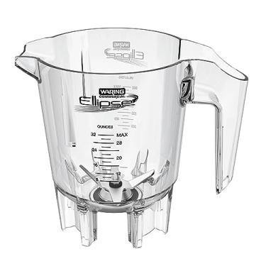 Imagem de Waring Commercial Recipiente de copoliéster de elipse, frasco de 946 ml compatível com liquidificador de motor duplo MXE2000, unidade de reposição ou substituição, número de peça do modelo CAC188