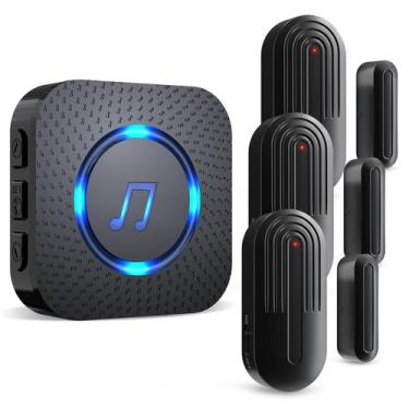 Imagem de Sensor de porta Chime SanJie para portas abertas, alcance de 600 m, 55