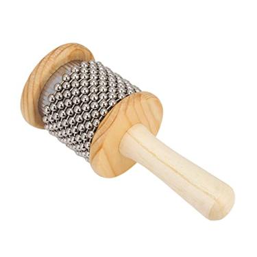 Imagem de SPYMINNPOO Agitador de Mão de Madeira Pequeno, Instrumento de Percussão Cabasa para Crianças, Estimulação Auditiva e Visual Atraente, Treinamento de Talentos Musicais