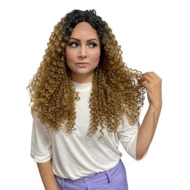 Imagem de Peruca Super Cacheada Front Lace Tela Orgânica Longa 60cm - bbless, om