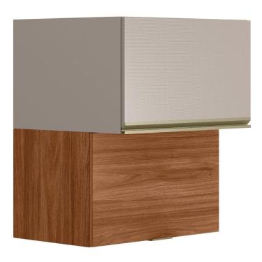 Imagem de Armario Aereo Basculante 2p 60 Cm Mdf Proenca Nogueira Nude Prime Demartez Nogueira Nude Prime