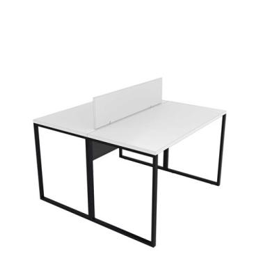 Imagem de Escrivaninha Mesa Escritório 2 Lugares Industrial - Netmobil