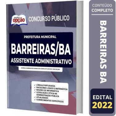 Imagem de Apostila Barreiras Ba - Assistente Administrativo - Apostilas Opção
