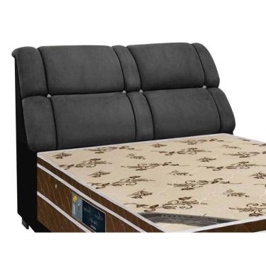 Imagem de Painel De Cama Box Estofada King Imperador Suede Cinza - Simbal