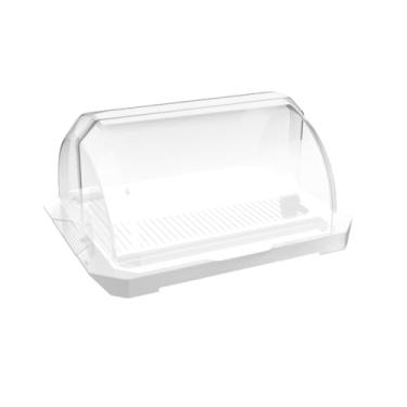 Imagem de PORTA PÃO DOCES SALGADOS BOLOS C/TAMPA ACRÍLICA RETRÁTIL (BRANCO)