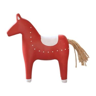 Imagem de FLCPJGV Escultura de Estátua de Cavalo para Decoração de Suporte de TV, Quarto Ou Armário. Estatueta de Cavalo Nórdica em Madeira, Versátil E Leve, Ideal para, pequeno