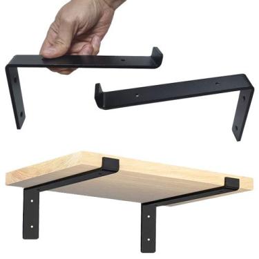 Imagem de 2pçs Mão Francesa Suporta 70kg O Par Prateleira 20cm Suporte - Facil N
