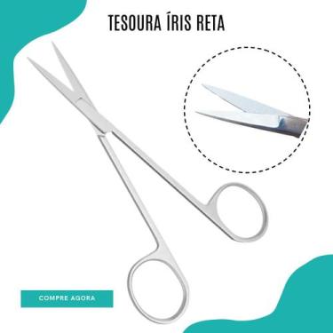 Imagem de Tesoura Cirúrgica Saúde Íris Fina - LOVE SAUDE