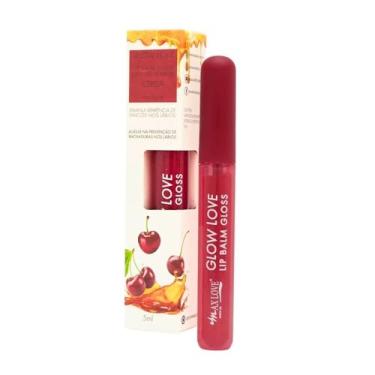 Imagem de Lip Balm Gloss Cereja Max Love - Hidratante Labial com Cor Natural - Glow Love Lipstick Não Pegajoso
