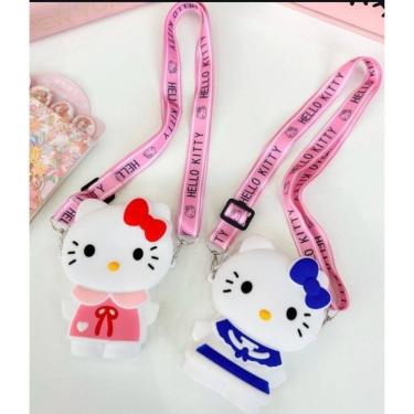 Imagem de Bolsa Infantil Silicone Alça Transversal Regulável Hello Kitty 3D Desenho Mini Bolsinha Meninas Acessórios Moda 2025