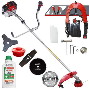 Imagem de Máquina de Cortar Grama Toyama RT43-L À Gasolina 43cc 1,7HP 10.000rpm Roçadeira Lateral Multifuncional Com 5 Opções de Cortes + ÓLEO STIHL 2 Tempos