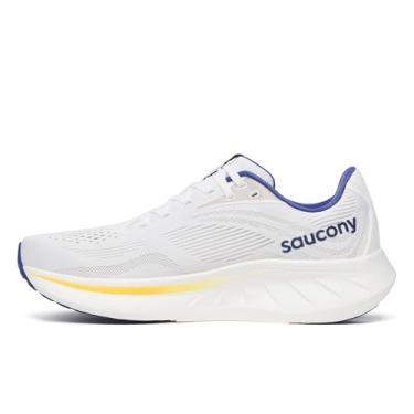 Imagem de Saucony Tênis masculino Ride 18, Branco/Azurita, 42
