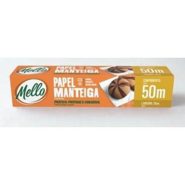 Imagem de Papel Manteiga 29cm X 50m Mello 2 Un Rolo Cozinha Confeitaria Assar Fo