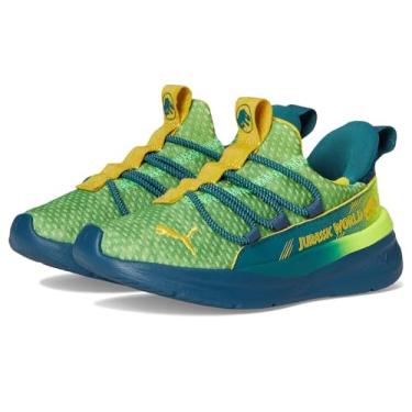 Imagem de PUMA Tênis infantil unissex Softride One4all Jurassic World sem cadarço, Amarelo alerta - oceano Tropic-pelé amarelo, 15