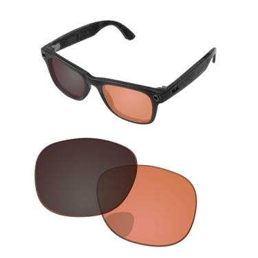 Imagem de PapaViva Lentes de substituição para óculos Ray-Ban Meta Wayfarer RW4008 53 mm AI - Fotocromática, Antiembaçamento e Lente Anti-Luz Azul, Fotocrômico laranja, RW4008 53mm