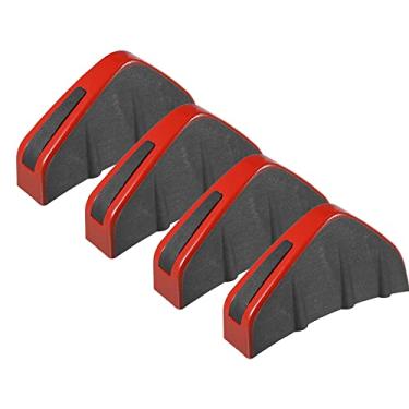 Imagem de X AUTOHAUX 4 peças difusor de carro universal de tubarão, spoilers de quilha traseira, aerofólio, difusor de asa, acabamento de para-choque, decoração de lábio para carro, veículo, caminhão, carro, vermelho preto