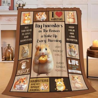Imagem de Cobertor para hamster, cobertor de flanela, mercadoria, decoração aconchegante, de lã, felpudo, quente, macio, leve, presentes para amantes, meninas, mulheres, homens, meninos, sofá, 127 x 101 cm