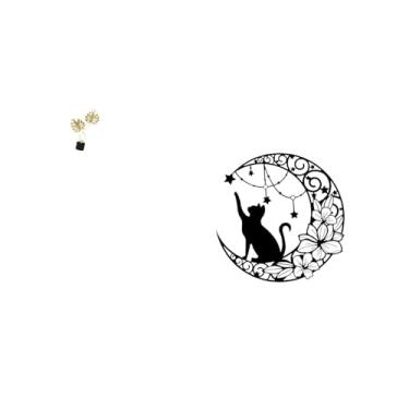 Imagem de Fenteer Estatueta de Gato em Folha de Ferro, Escultura em Metal, Arte Colecionável, Ornamento de Mesa para Armário de Mesa, Decoração de Lareira para Inaugura