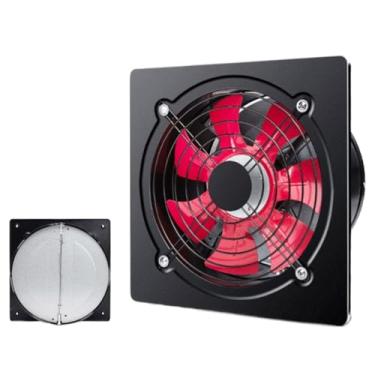 Imagem de 220V,HYZHANHONG Ventilador de exaustão portátil de 14 polegadas, 550 W, com velocidade ajustável, ideal para montagem na parede, em cozinhas, banheiros, janelas e porões