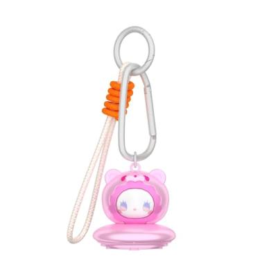 Imagem de OAJ Capa para chaveiro compatível com AirTag, capa Kawaii de animais fofos com mosquetão e cordão para localizador GPS Tracker, acessórios para chaves, bagagem, bolsa (Panda)