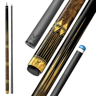 Imagem de Taco de sinuca de fibra de carbono EVO, bastão profissional de baixa deflexão 12,5 mm ponta padrão de tempo, bastão de bilhar de 127 cm para adultos, junta Rad 3/8-8, design sem envoltório