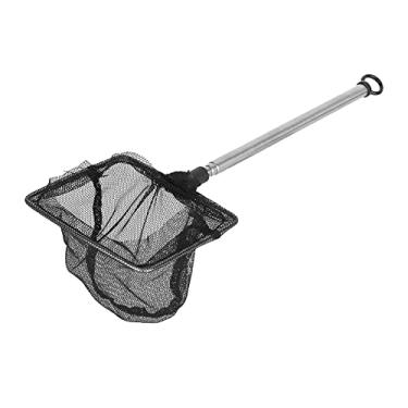 Imagem de Rede de pesca de nylon para peixes, rede de camarão com alça de aço inoxidável para aquário e tanque de peixes