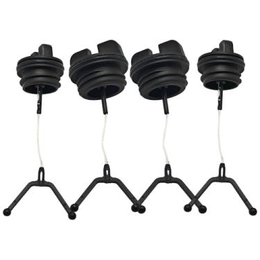 Imagem de RUURUU Conjunto de 2 tampas de tanque de combustível e óleo para motosserra Husqvarna 36/41/55/136/137/142/141/254/257 - Tampas de substituição de gás e óleo para uso florestal profissional