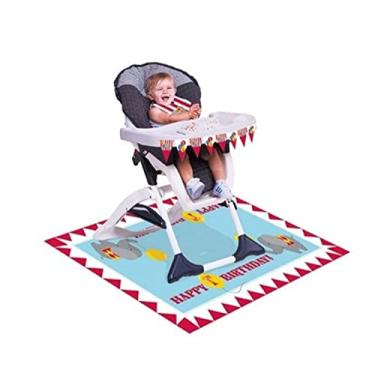 Imagem de Kit de festa para cadeira alta de 3 peças, tempo de circo