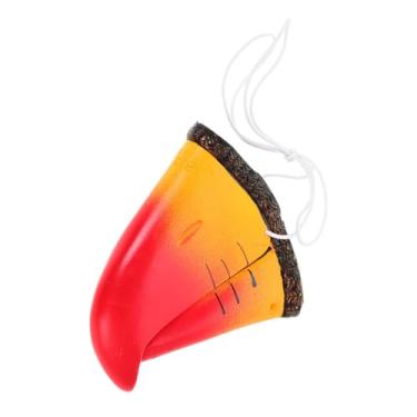 Imagem de Kisangel Máscara de bico de pássaro, máscara de nariz de tucano, fantasia de papagaio realista, capa de rosto de pássaro para cosplay, acessório de festa de Halloween