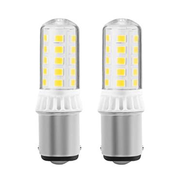 Imagem de Becuice BA15D 3W 12-24V AC/DC 350LM Baioneta de contato duplo com base push-in para iluminação de paisagem externa Luzes de deck Iluminação RV Modelos compatíveis # 1076 1142 Luz do dia branca 6000K