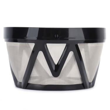 Imagem de Matybobe Cesto de filtro de café com 100 peças de papel de filtro, máquina de café, filtro, malha, sabor, frescor, restaurantes, cafeterias, escritório, uso doméstico, aço inoxidável, polpa de madeira