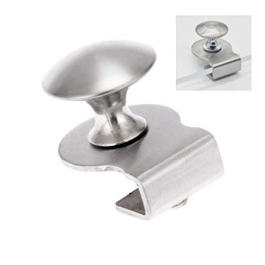 Imagem de Hicello 2 peças de puxador de porta de vidro / braçadeira/clipes para vidro 5-8 mm vitrine móveis armários de vidro puxadores de gaveta