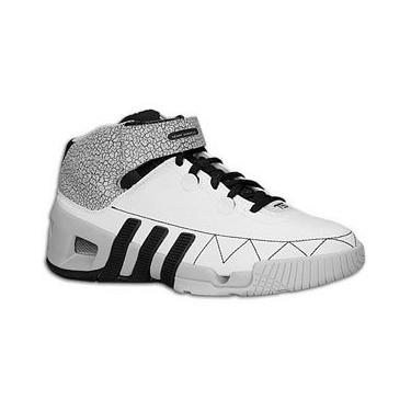 Imagem de adidas Tênis de basquete masculino TS Commander Player, Branco/Preto/Cinza, 9.5