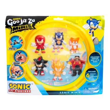 Imagem de Pack 6 Mini Bonecos Elásticos do Sonic Goo Jit Zu - Sunny 3656