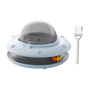 Imagem de Fxzqgnh Brinquedo Elétrico Interativo para Gatos, Dispensador de Petiscos, Alimentador Lento Que Melhora O QI de Cães de Pequeno E Médio Porte E Gatos Domésti, Azul