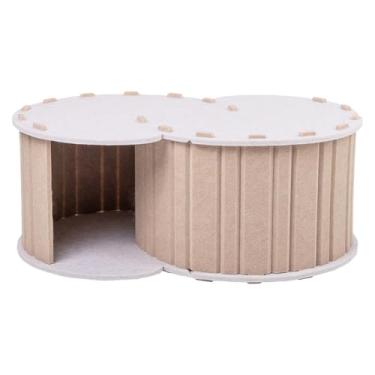 Imagem de Túnel de cama para gatos – Cama de túnel para gatos internos, ninho de feltro, grande, destacável para animais de estimação, para cochilo, playground e descanso